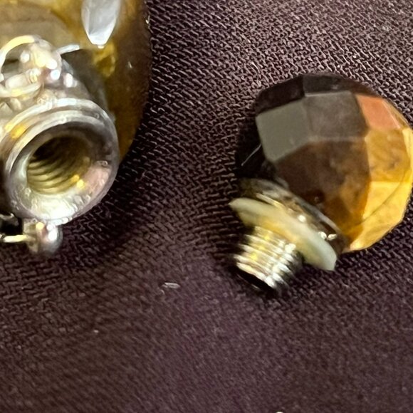 Tiger’s Eye Natural Stone Vial Pendant • 20” Silver Tone Chain • Keepsake Urn - Picture 4 of 9